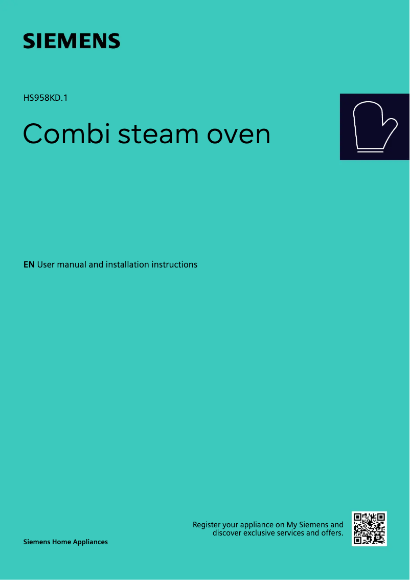 Page n°1 - Guide d'installation Siemens HS958KDB1