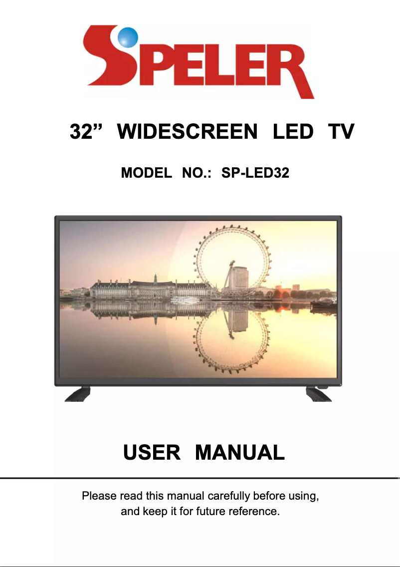 Page 1 de la notice Manuel utilisateur Speler SP-LED32