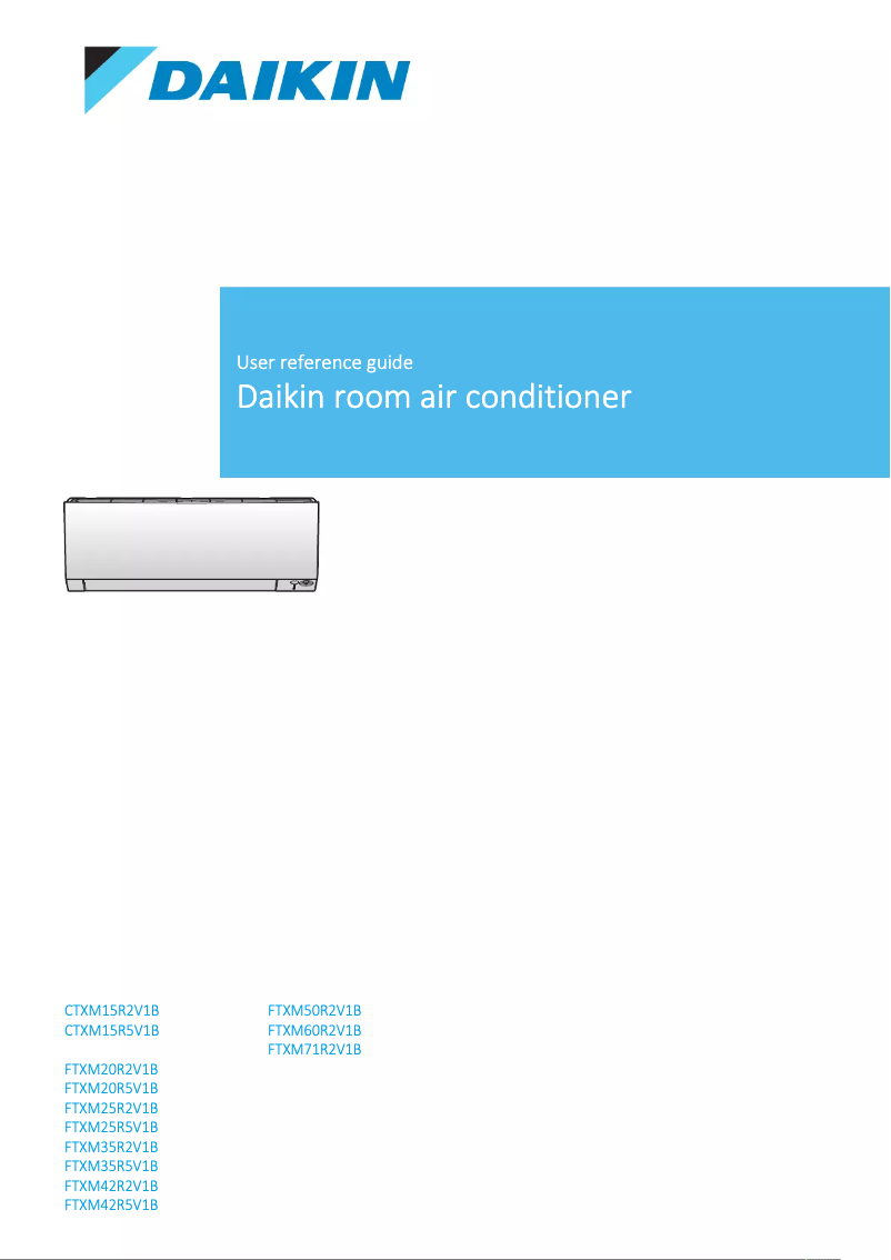 Page 1 de la notice Manuel utilisateur Daikin FTXM25R5V1B