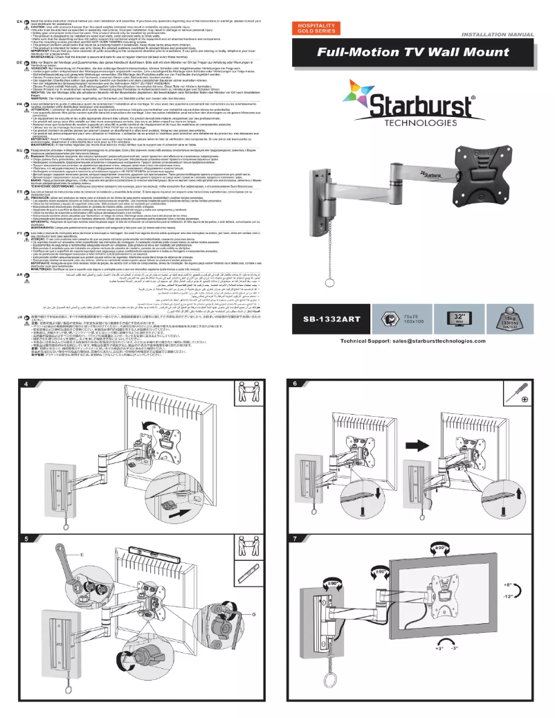 Page 1 de la notice Manuel utilisateur Starburst SB-1332ART
