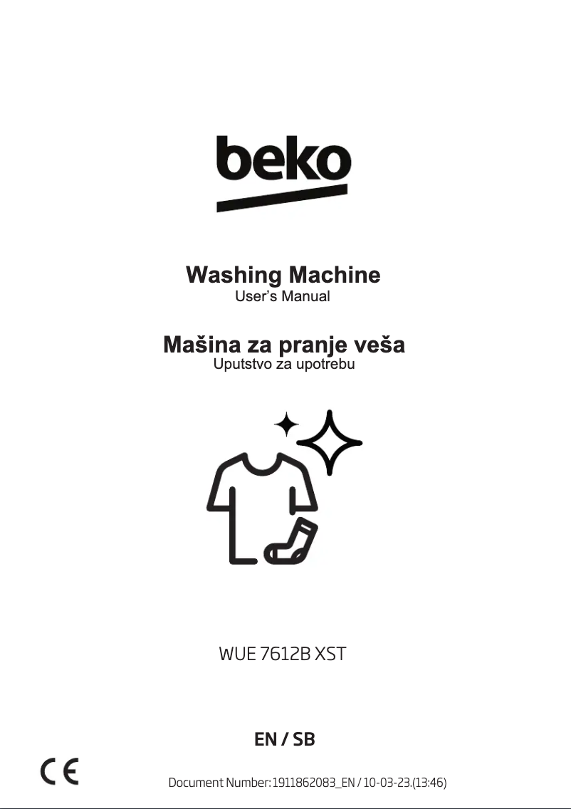 Image de la première page du manuel de l'appareil WUE 7612B XST