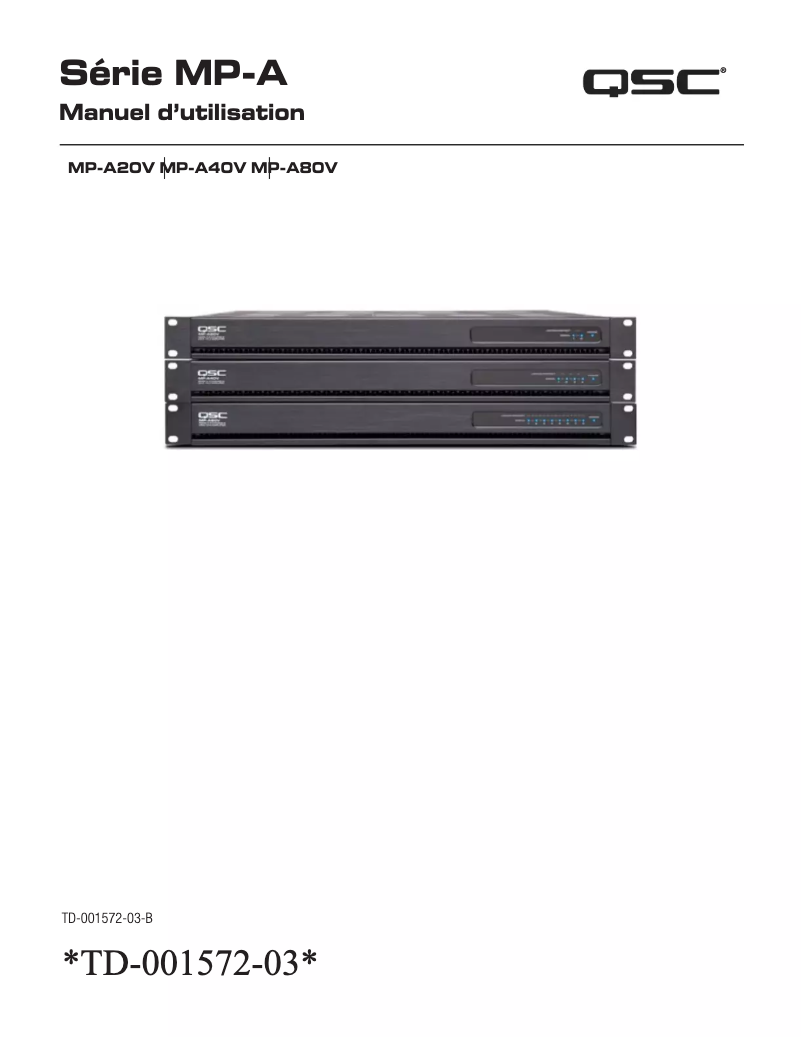 Image de la première page du manuel de l'appareil MP-A40V