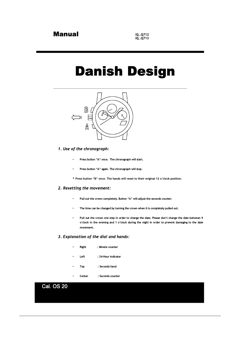 Image de la première page du manuel de l'appareil Q712