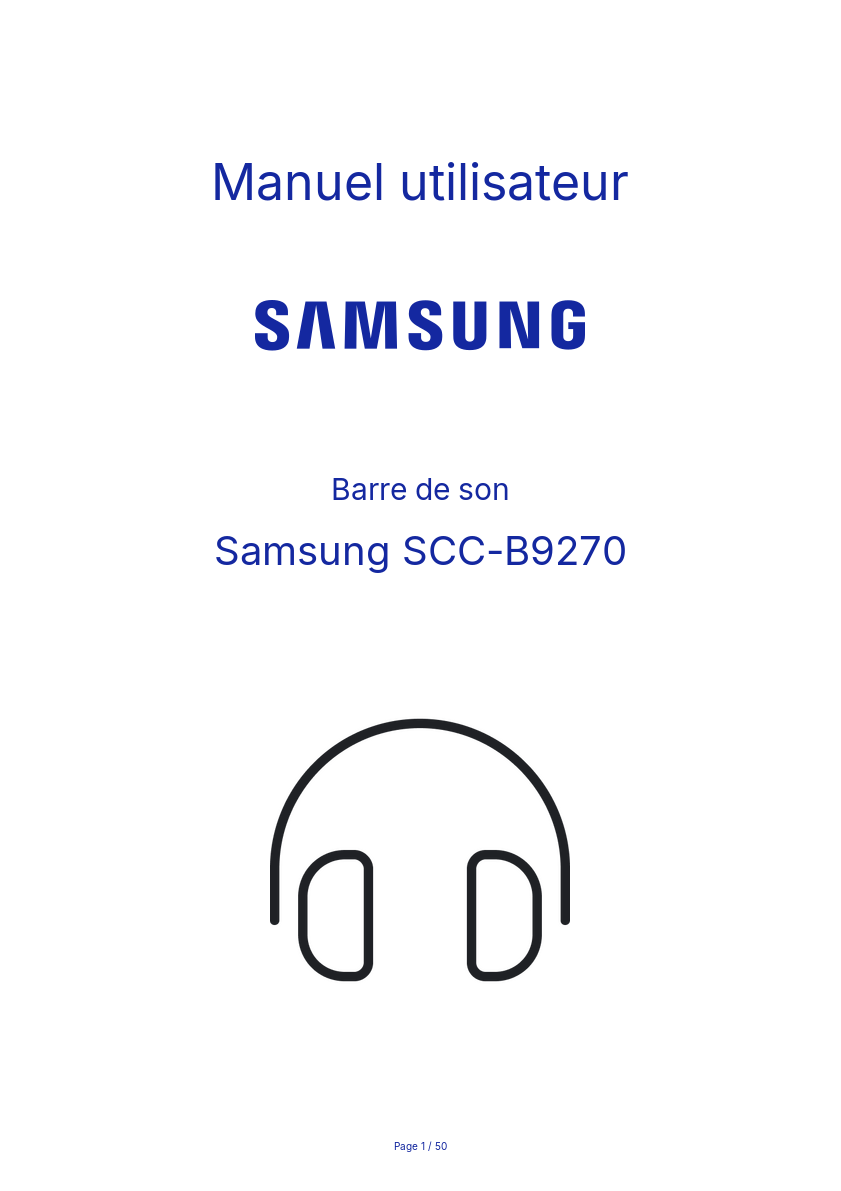 Page n°1 - Manuel utilisateur Samsung SCC-B9270