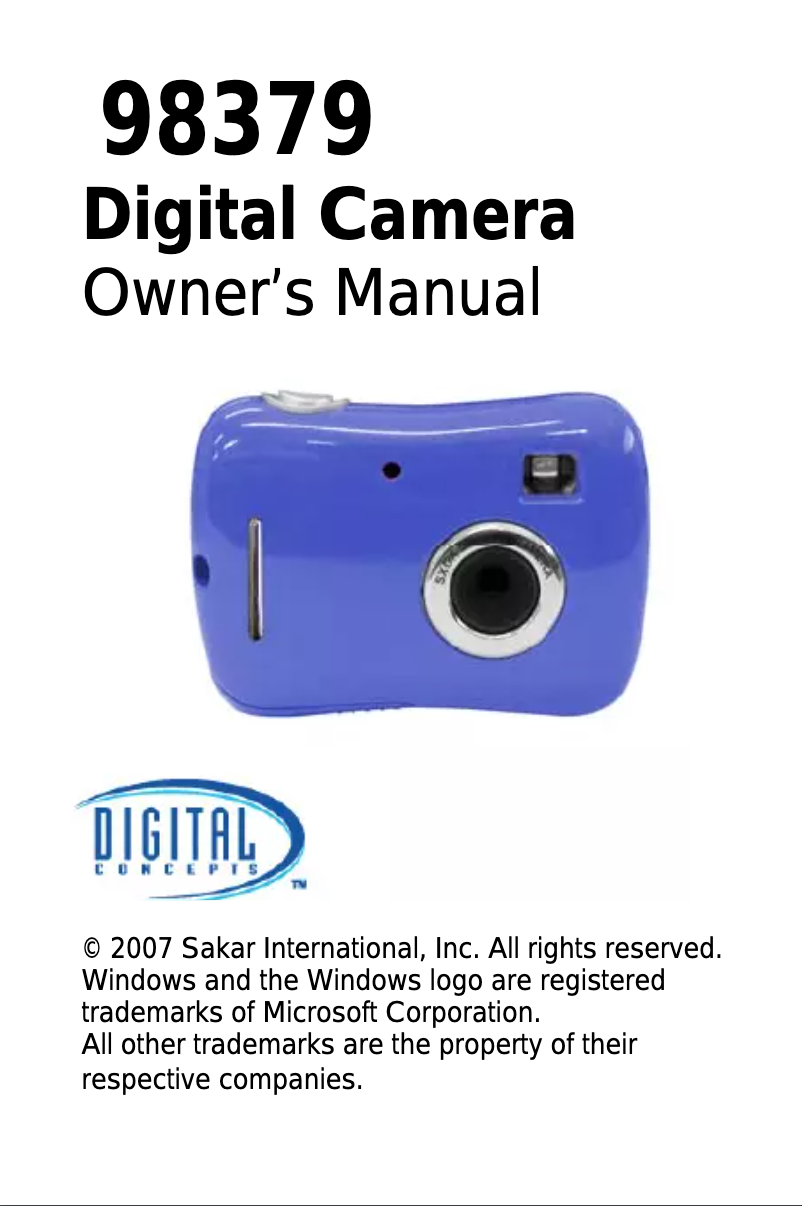 Page n°1 - Manuel utilisateur Sakar 98379