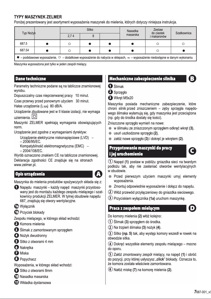 Image de la première page du manuel de l'appareil 687