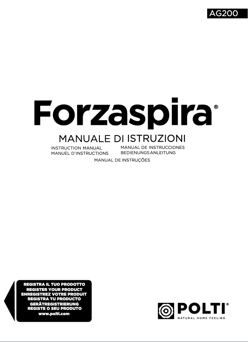 Image de la première page du manuel de l'appareil AG200