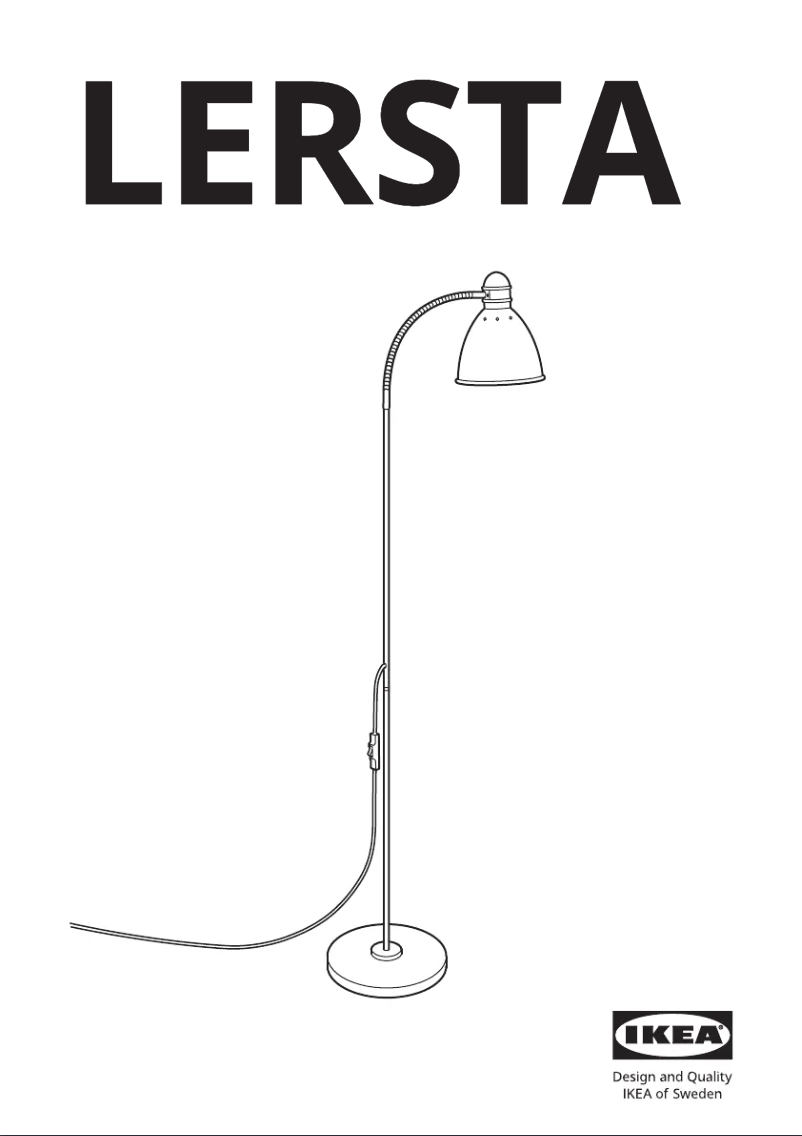 Page 1 de la notice Manuel utilisateur Ikea LERSTA 404.287.88