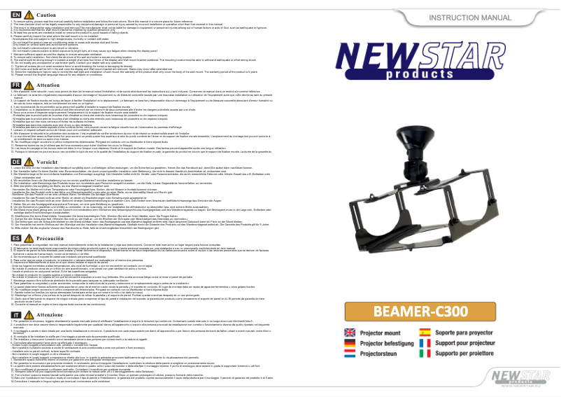 Page 1 de la notice Manuel utilisateur Newstar BEAMER-C300
