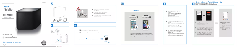 Página 1 del manual Guía de inicio rápido Philips Fidelio AW5000