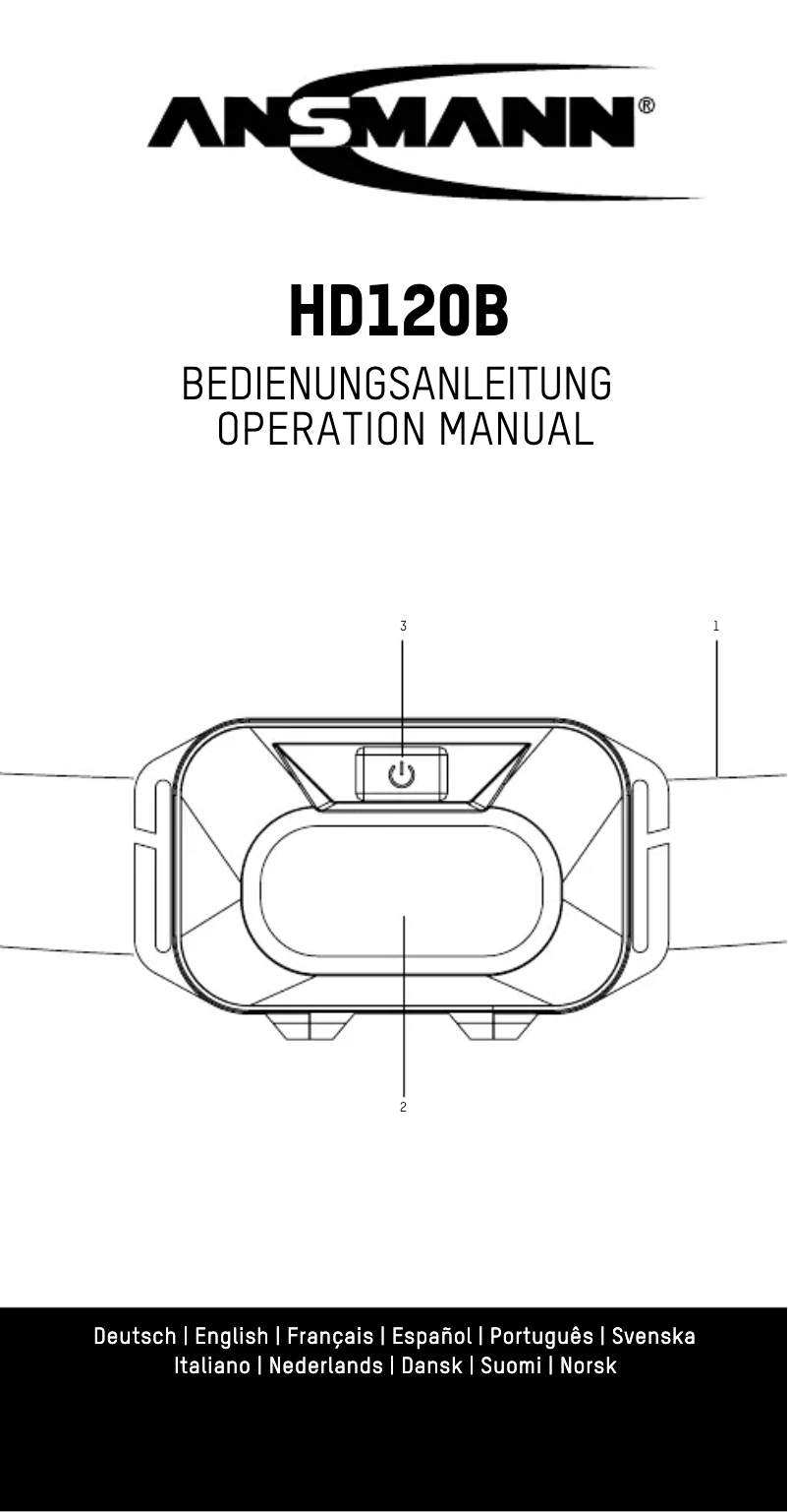 Page n°1 - Manuel utilisateur Ansmann HD120B