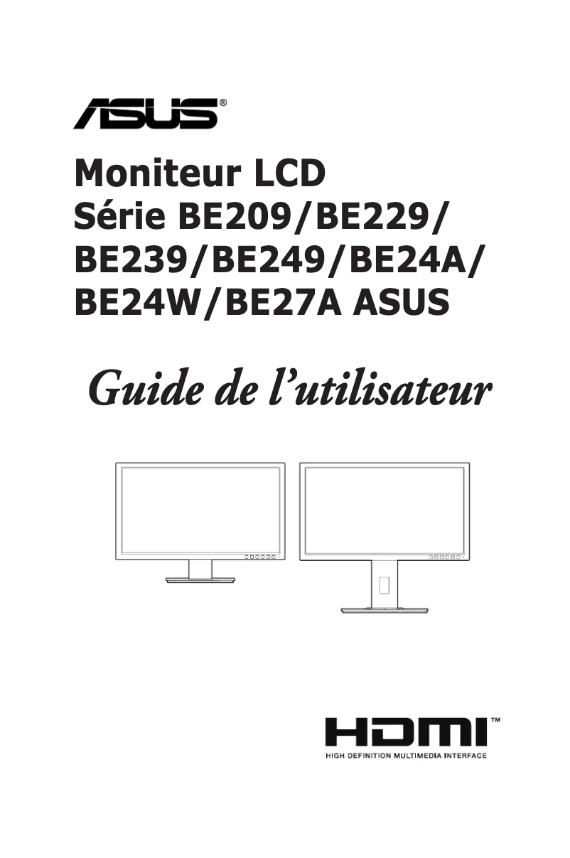 Page 1 de la notice Manuel utilisateur Asus BE27AQLB