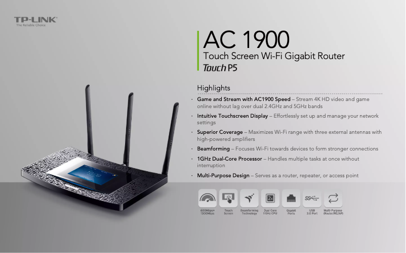 Page n°1 - Fiche technique TP-Link Touch P5