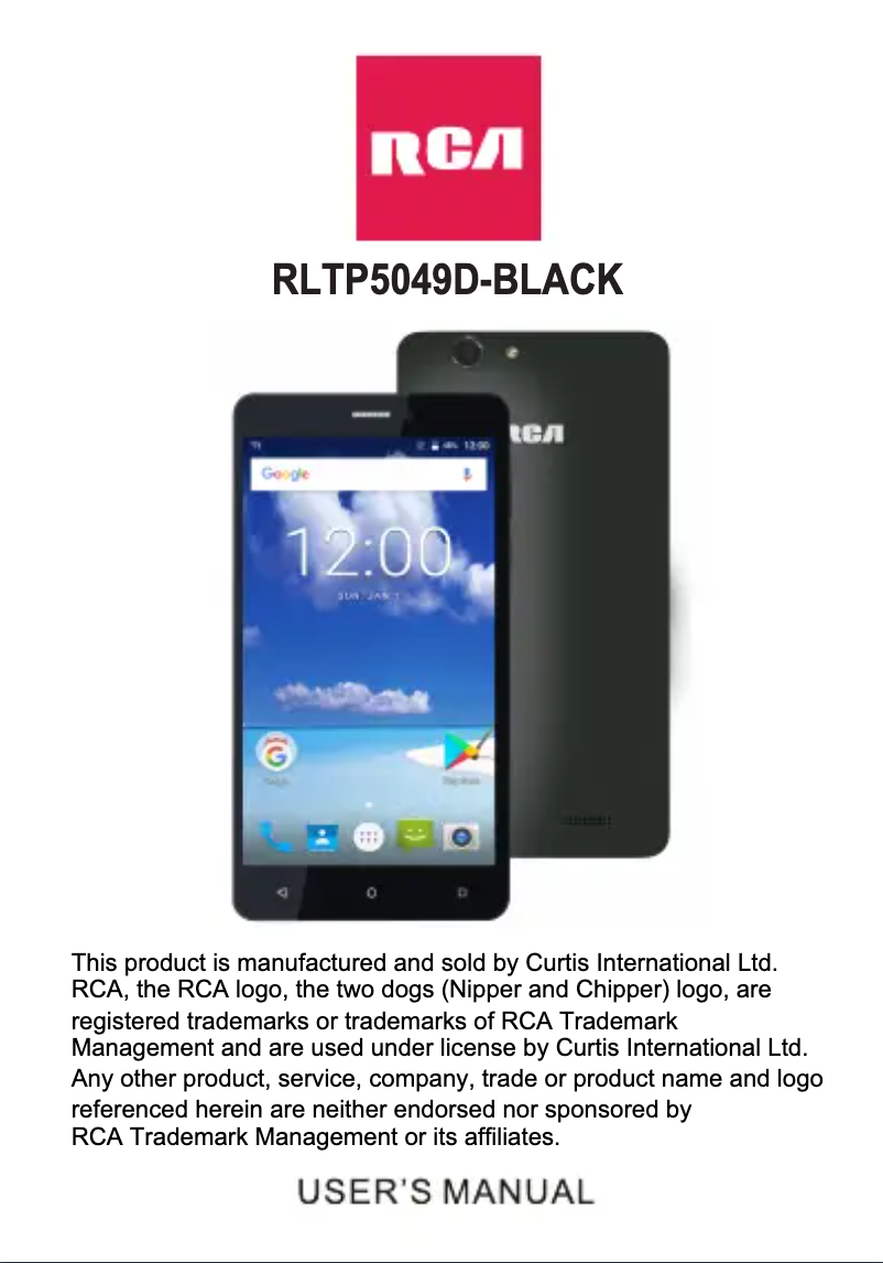 Page n°1 - Manuel utilisateur RCA RLTP5049D