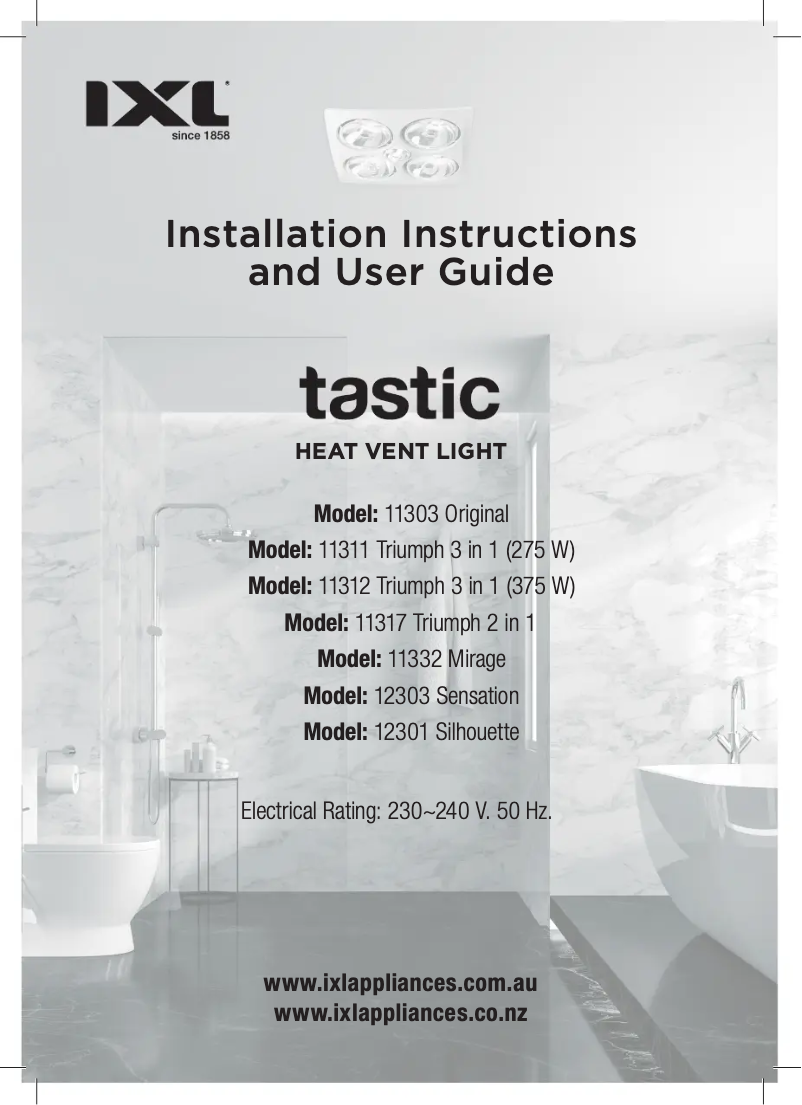 Page n°1 - Manuel utilisateur IXL Tastic Triumph 11311