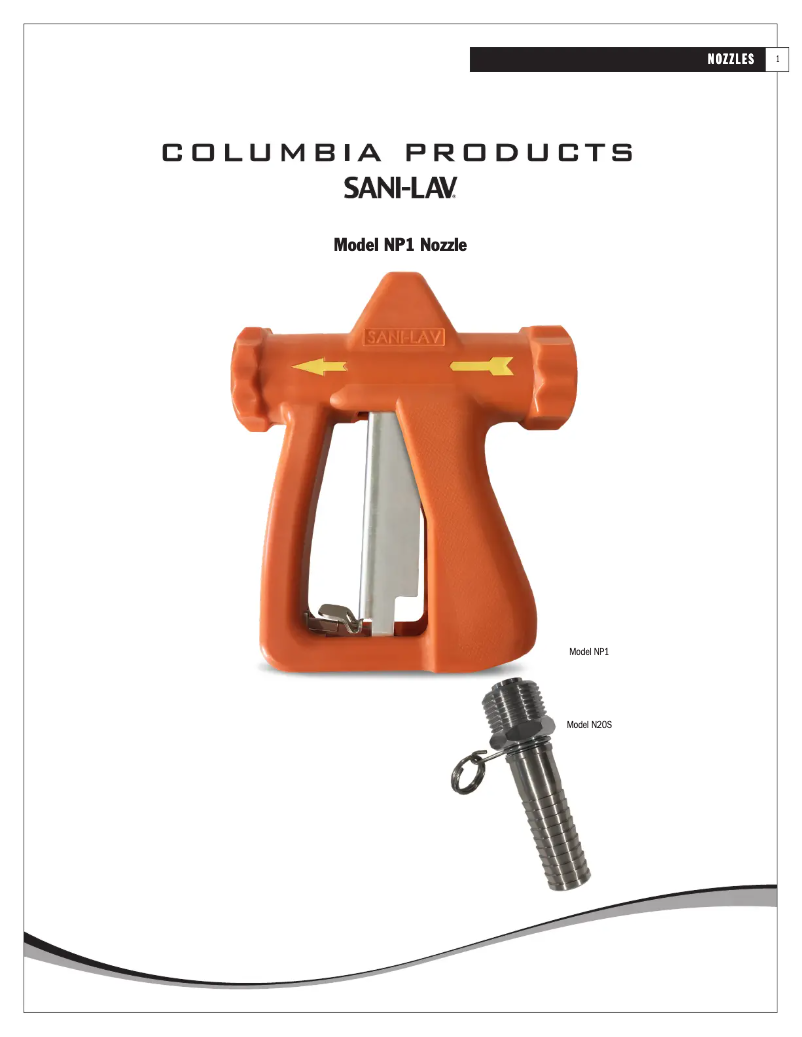 Page 1 de la notice Manuel utilisateur Sani-Lav NP1