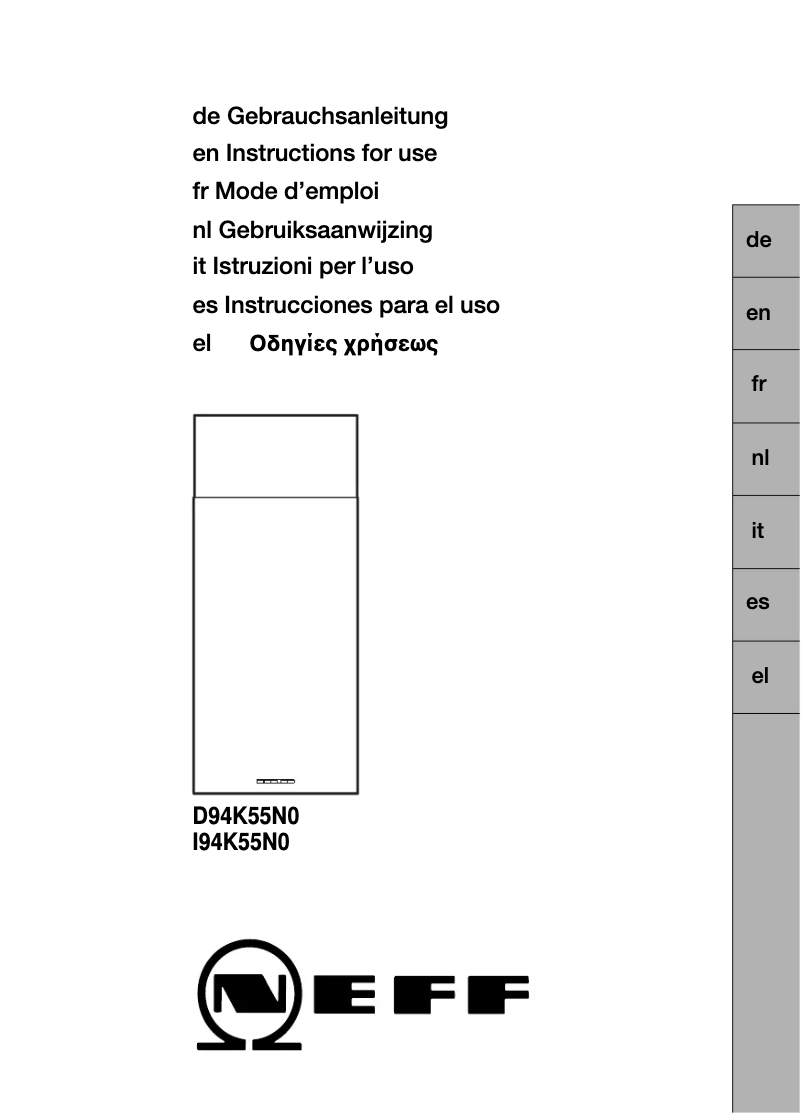 Page n°1 - Manuel utilisateur Neff ISK 9455 N I94K55NO