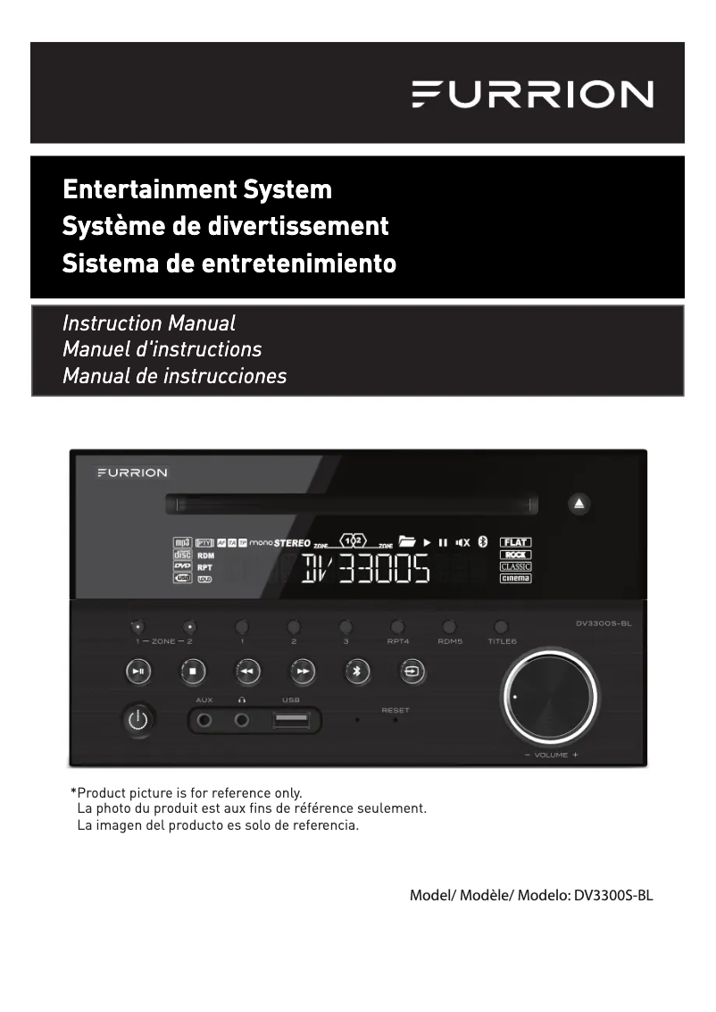 Image de la première page du manuel de l'appareil DV3300S-BL