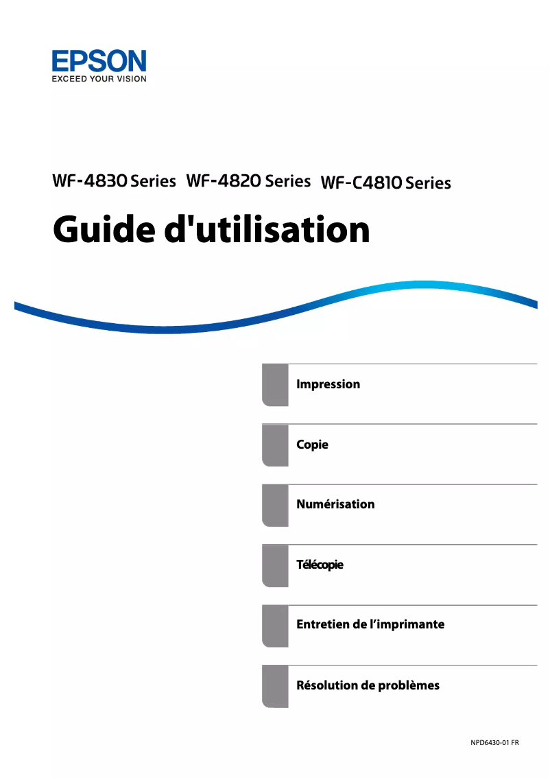 Page n°1 - Manuel utilisateur Epson WorkForce Pro WF-4825DWF