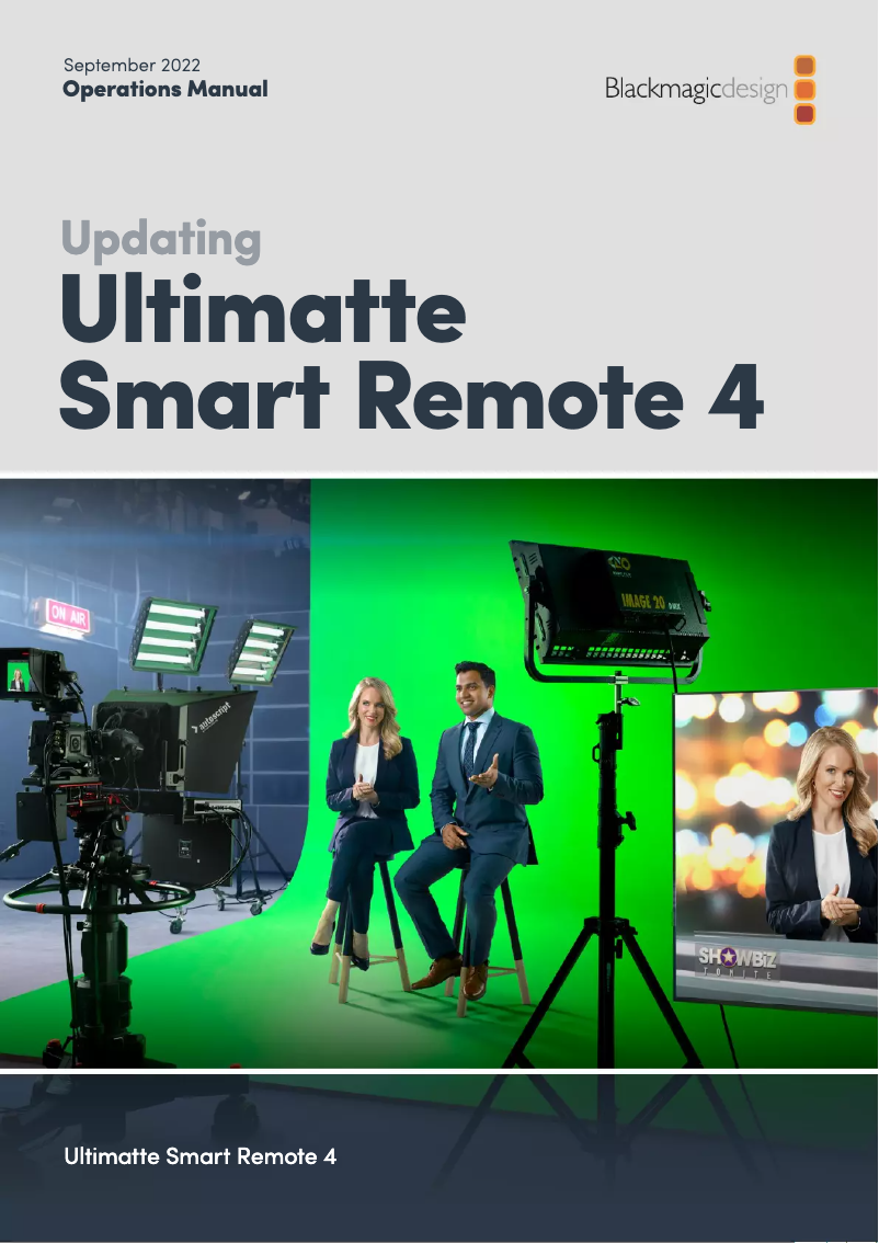 Image de la première page du manuel de l'appareil Ultimatte Smart Remote 4