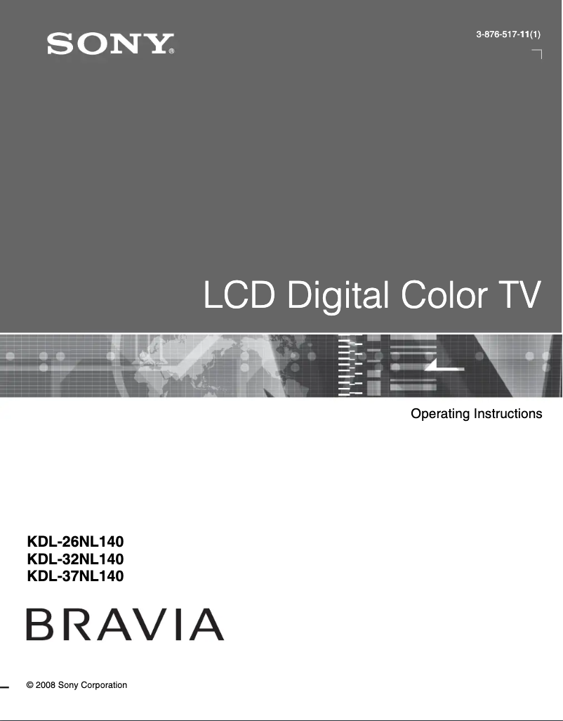 Page n°1 - Manuel utilisateur Sony Bravia KDL-32NL140