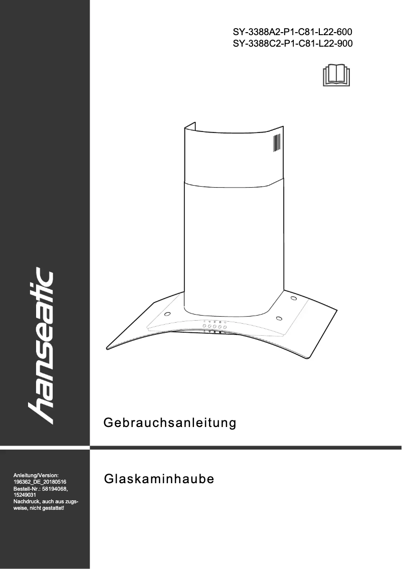 Page 1 de la notice Manuel utilisateur Hanseatic SY-3388A2-P1-C81-L22-600