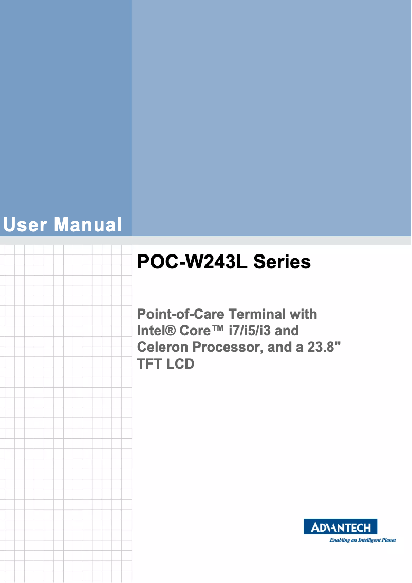 Page n°1 - Manuel utilisateur Advantech POC-W243L