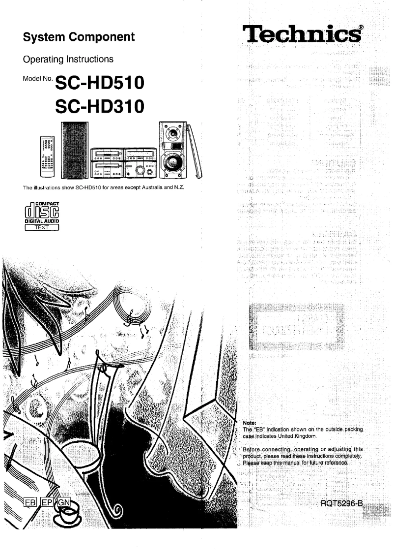 Page 1 de la notice Manuel utilisateur Panasonic SC-HD510