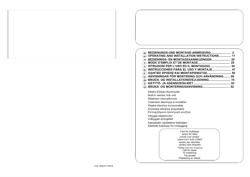 Image de la première page du manuel de l'appareil CM310050
