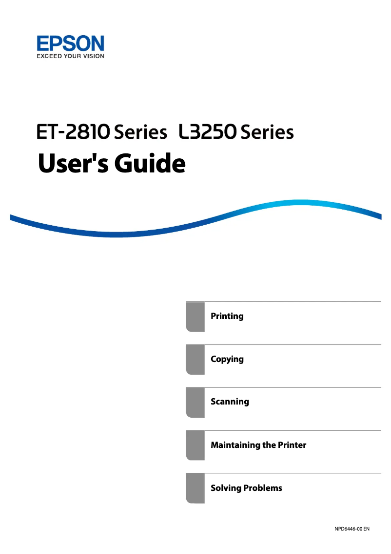 Page n°1 - Manuel utilisateur Epson EcoTank L3270