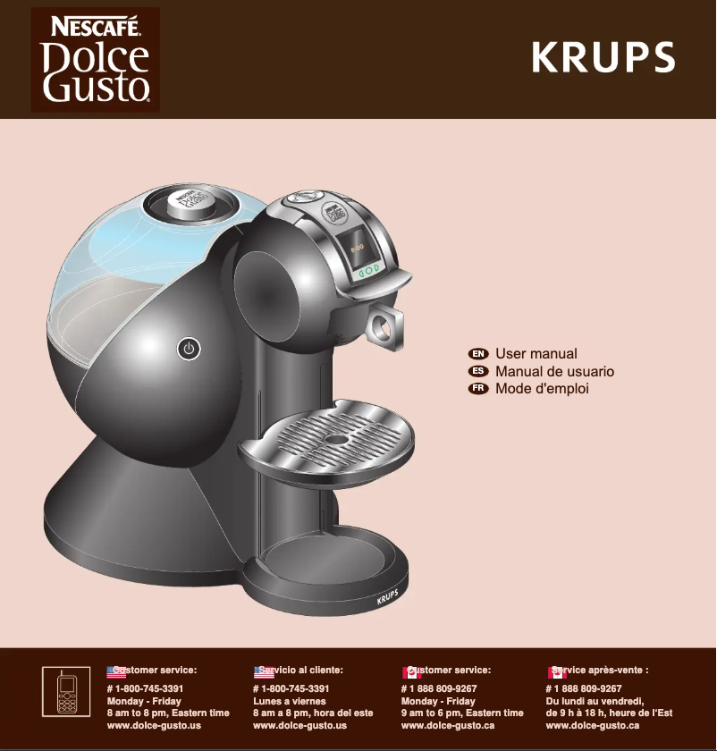 Image de la première page du manuel de l'appareil Nescafé Dolce Gusto Creativa KP2509