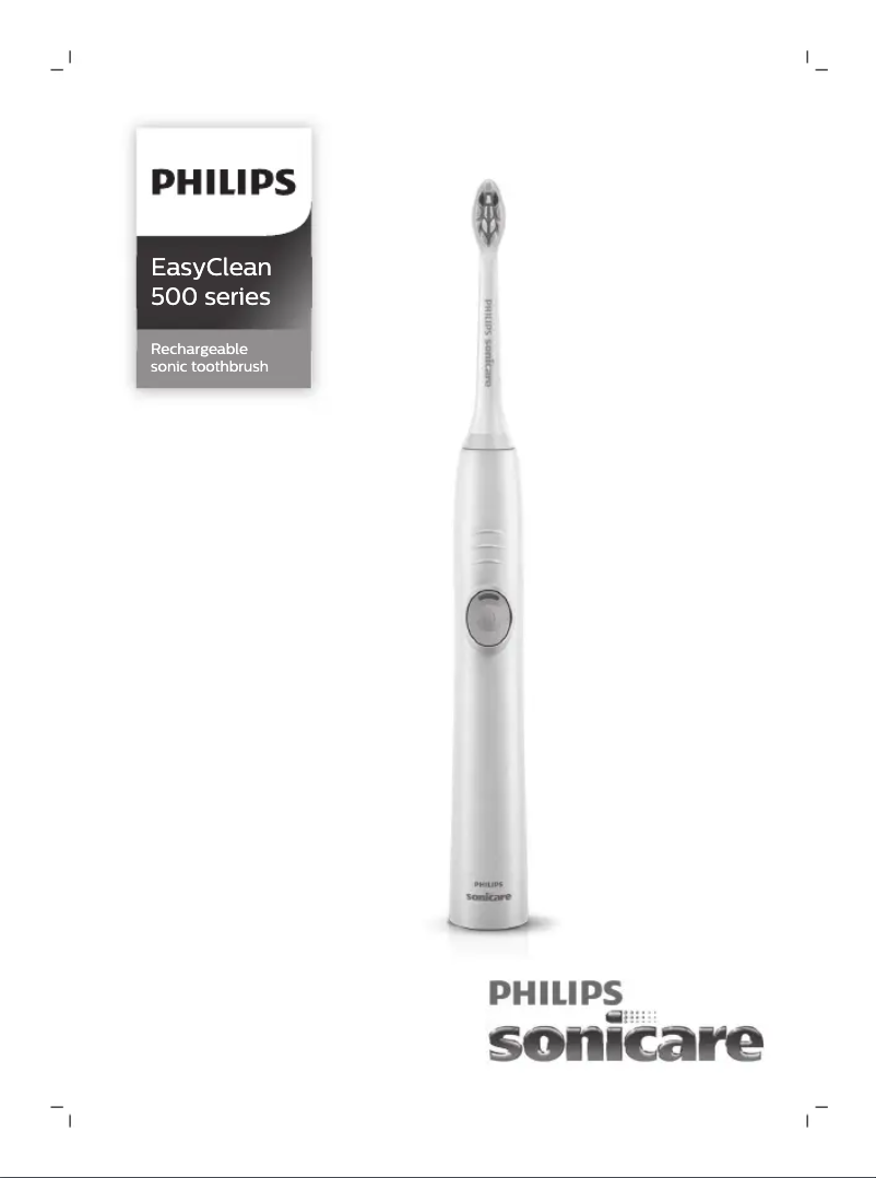 Image de la première page du manuel de l'appareil Sonicare EasyClean HX6511