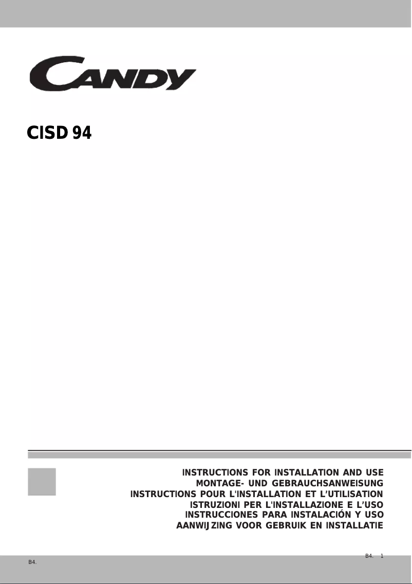 Image de la première page du manuel de l'appareil CA CISD 94 X