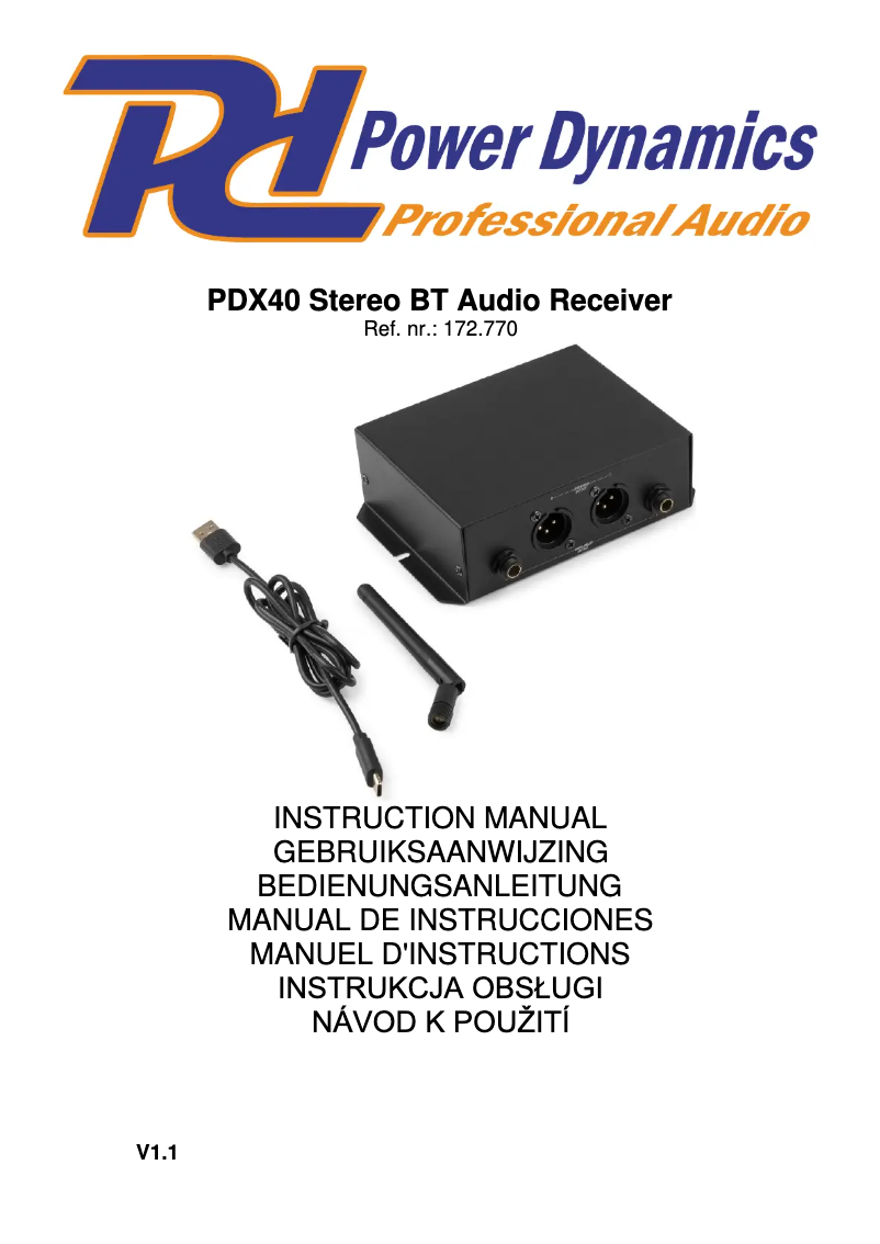 Page 1 de la notice Manuel utilisateur Power Dynamics PDX40