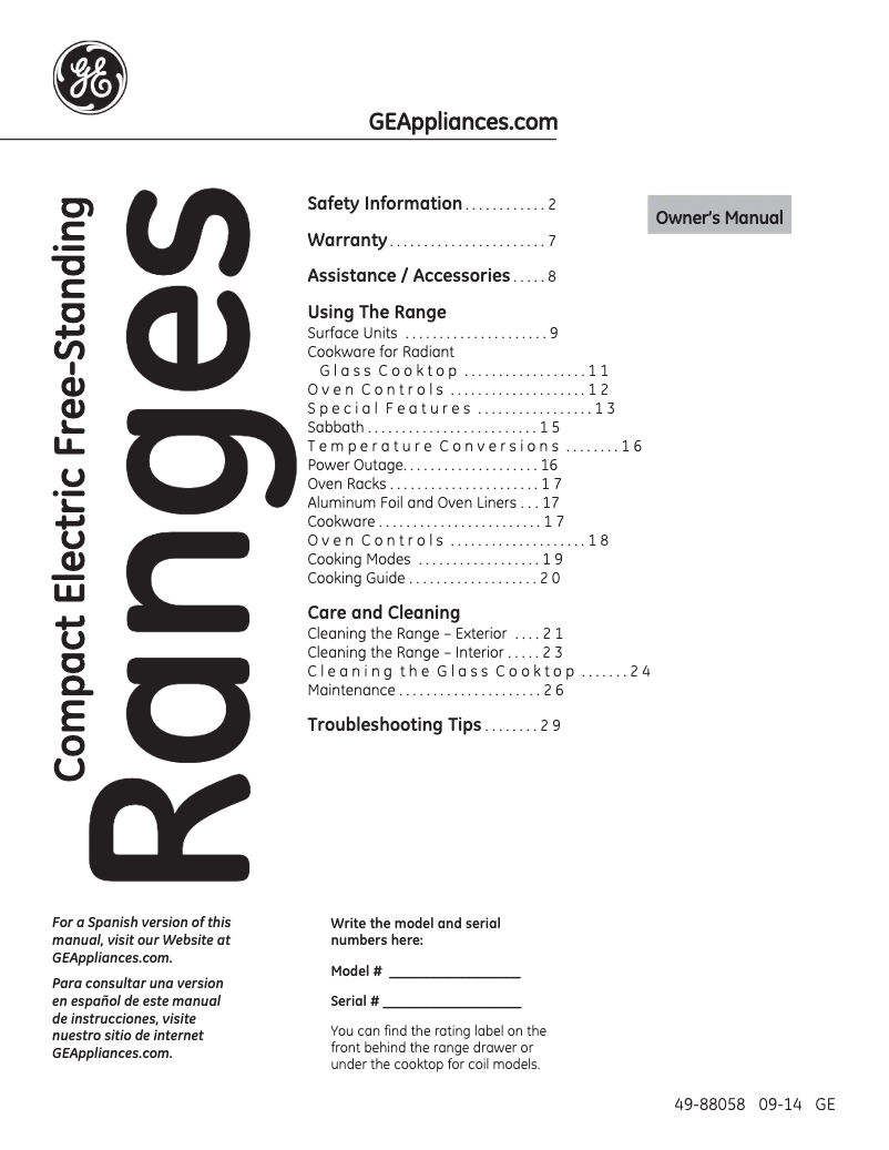 Page n°1 - Manuel d'utilisation et d'entretien Hotpoint RA720KCT