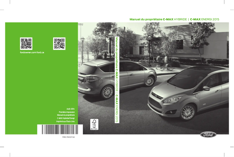 Page n°1 - Manuel utilisateur Ford C-Max Energi (2015)