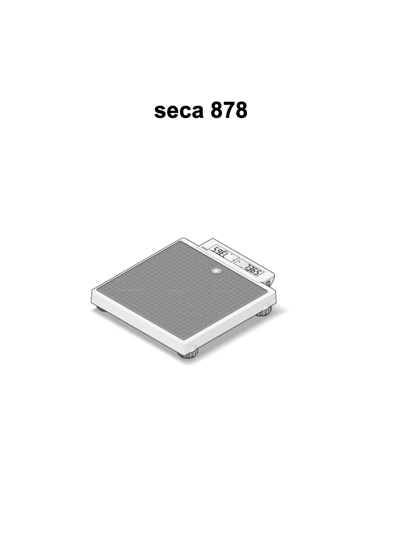 Page 1 de la notice Manuel utilisateur Seca 878