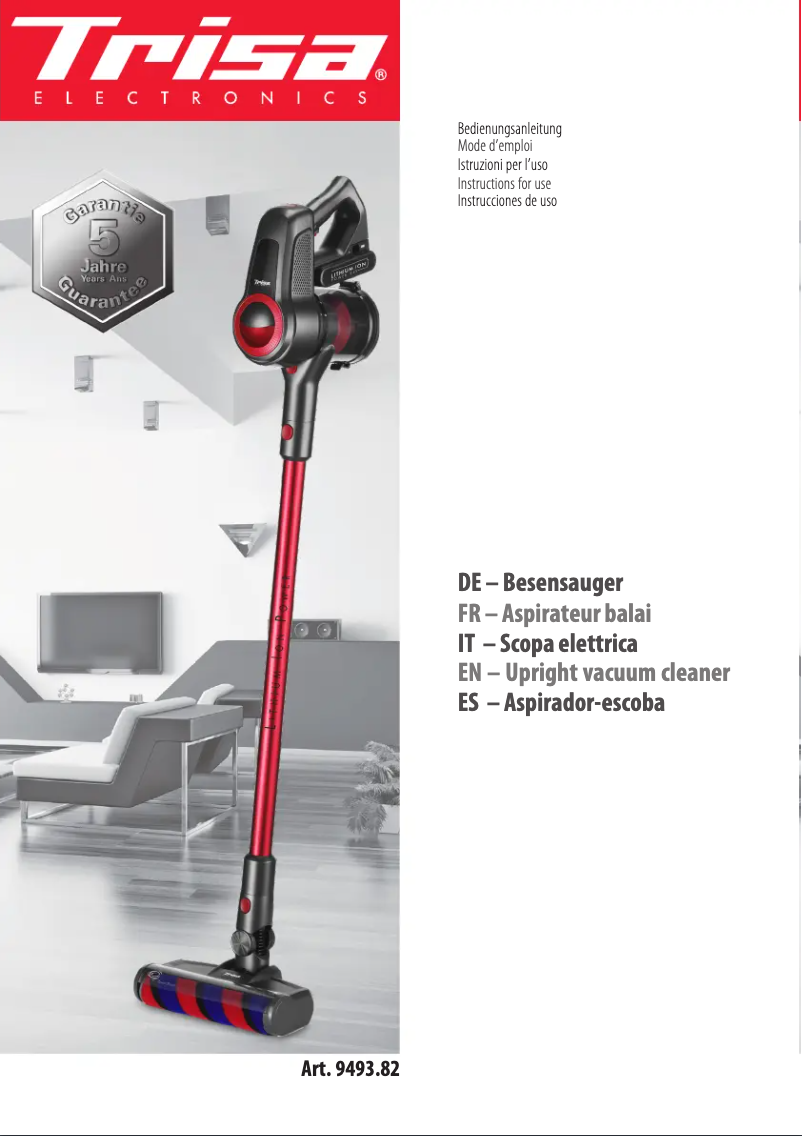 Page n°1 - Manuel utilisateur Trisa Quick Clean Prof. T9382