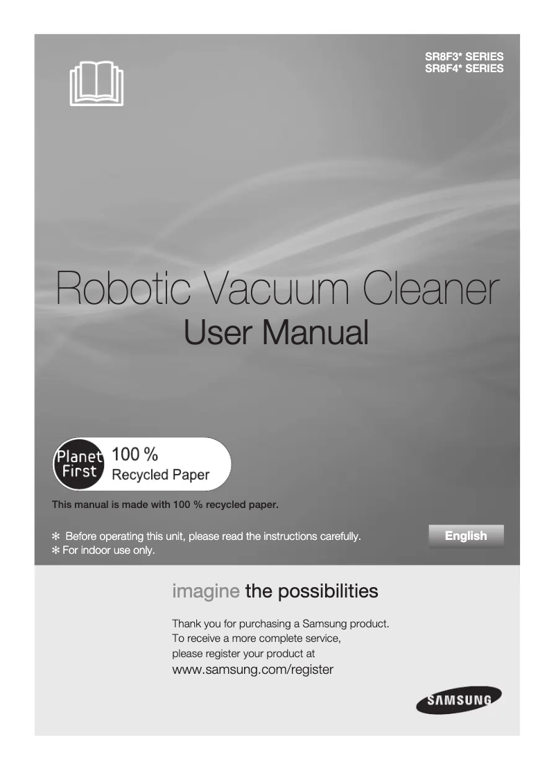 Page n°1 - Manuel utilisateur Samsung Robotic SR8F