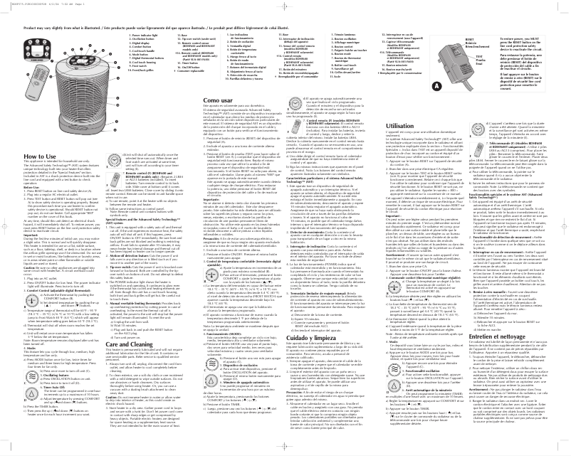 Image de la première page du manuel de l'appareil BDHF600