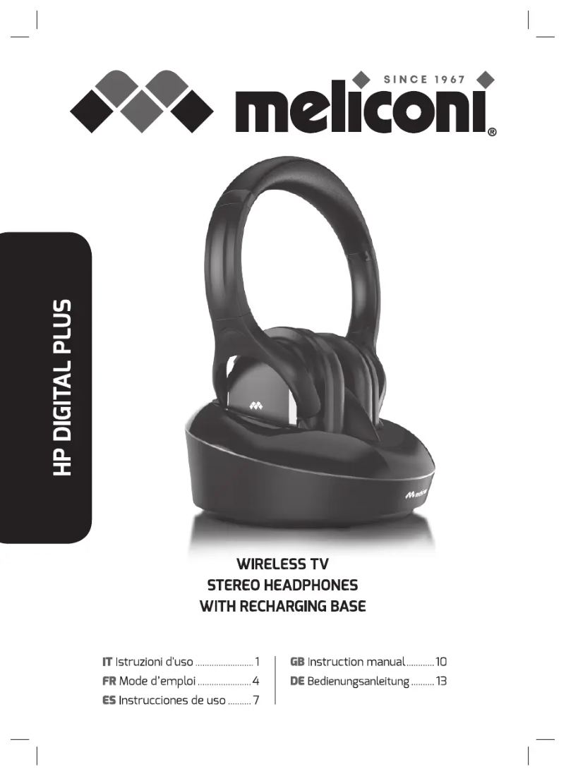 Página 1 del manual Manual de usuario Meliconi HP DIGITAL PLUS