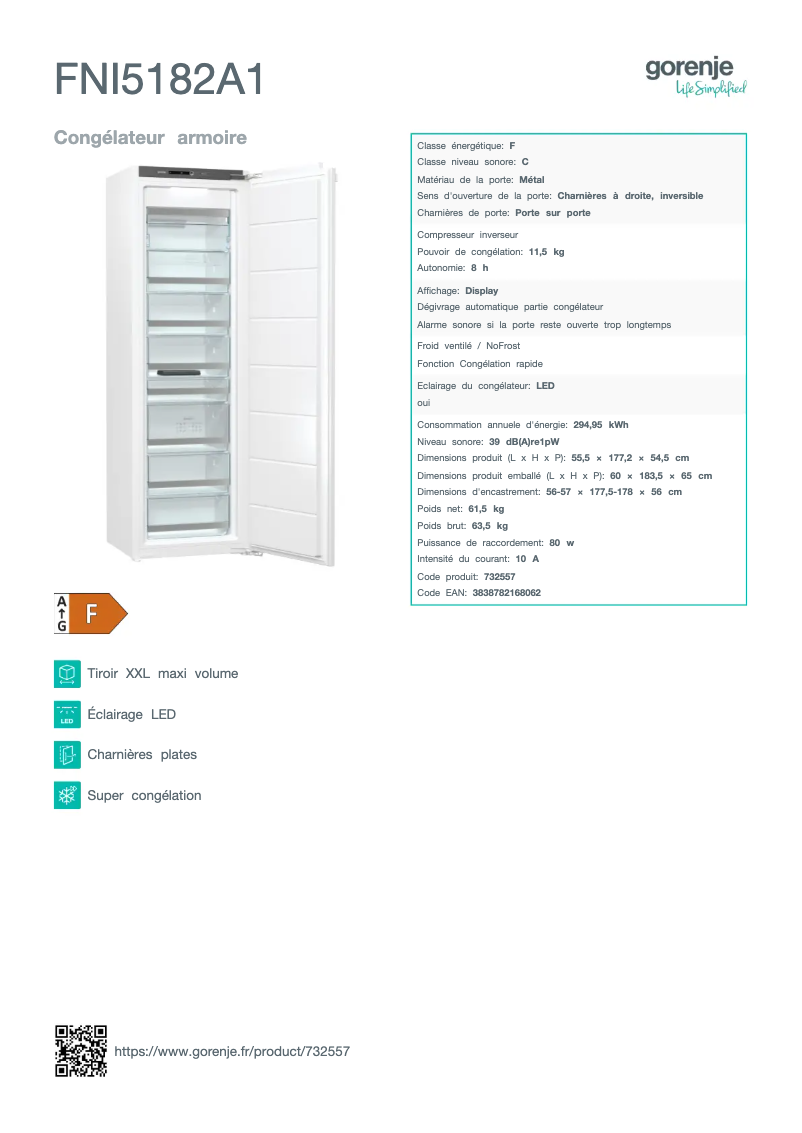 Image de la première page du manuel de l'appareil FNI5182A1