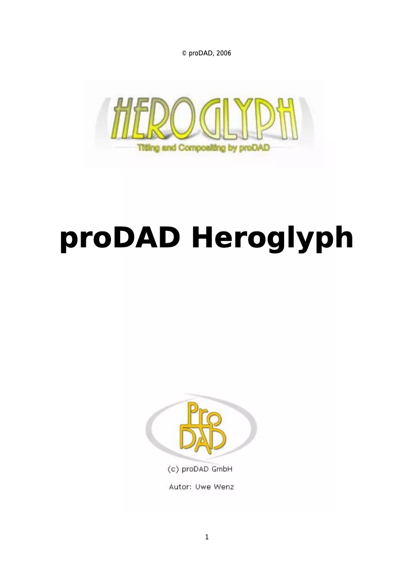 Image de la première page du manuel de l'appareil Heroglyph