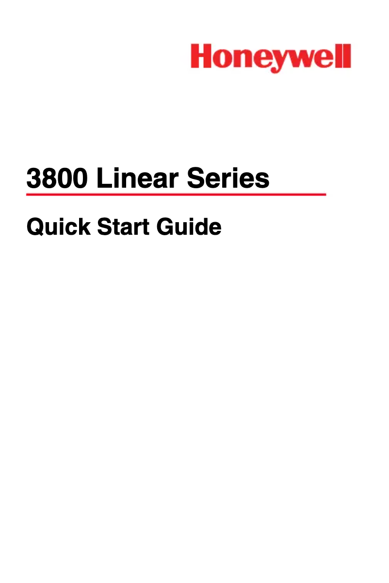 Page 1 de la notice Manuel utilisateur Honeywell 3800gHD