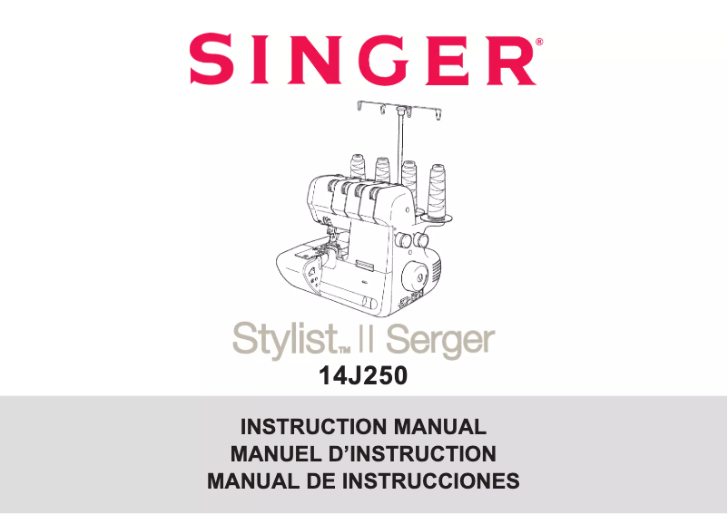 Image de la première page du manuel de l'appareil 14J250 Stylist II Serger