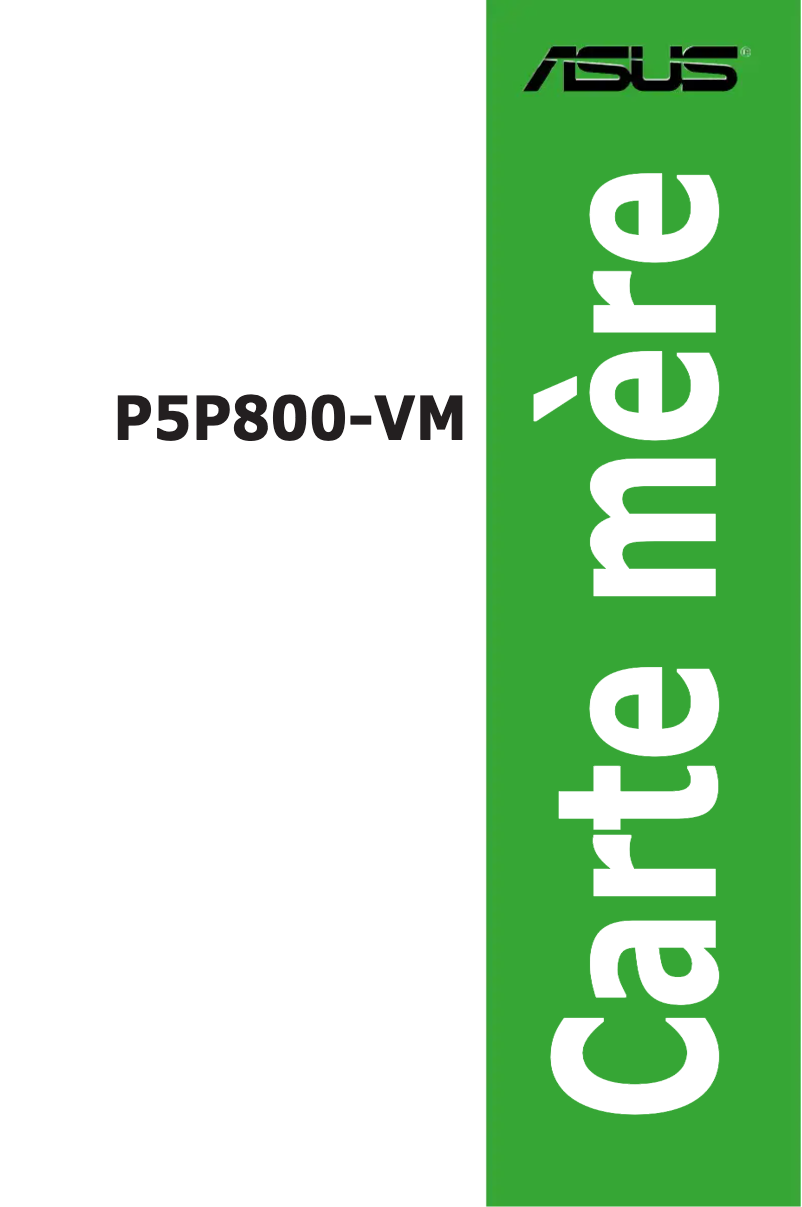 Page 1 de la notice Manuel utilisateur Asus P5P800-VM