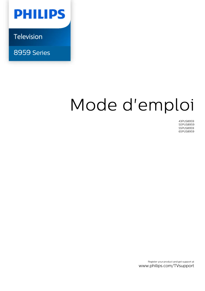 Page n°1 - Manuel utilisateur Philips The One 43PUS8959