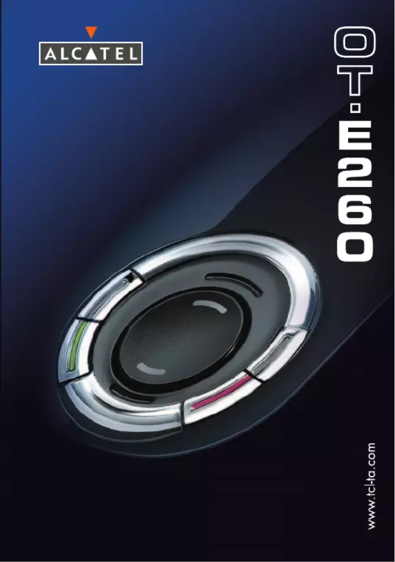 Page n°1 - Manuel utilisateur Alcatel One Touch E260