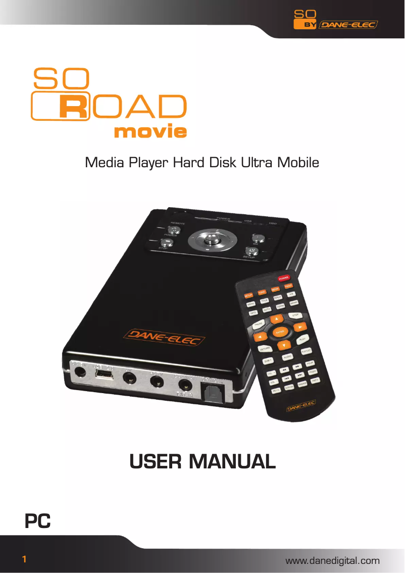 Page n°1 - Manuel utilisateur Dane-Elec So Road Movie