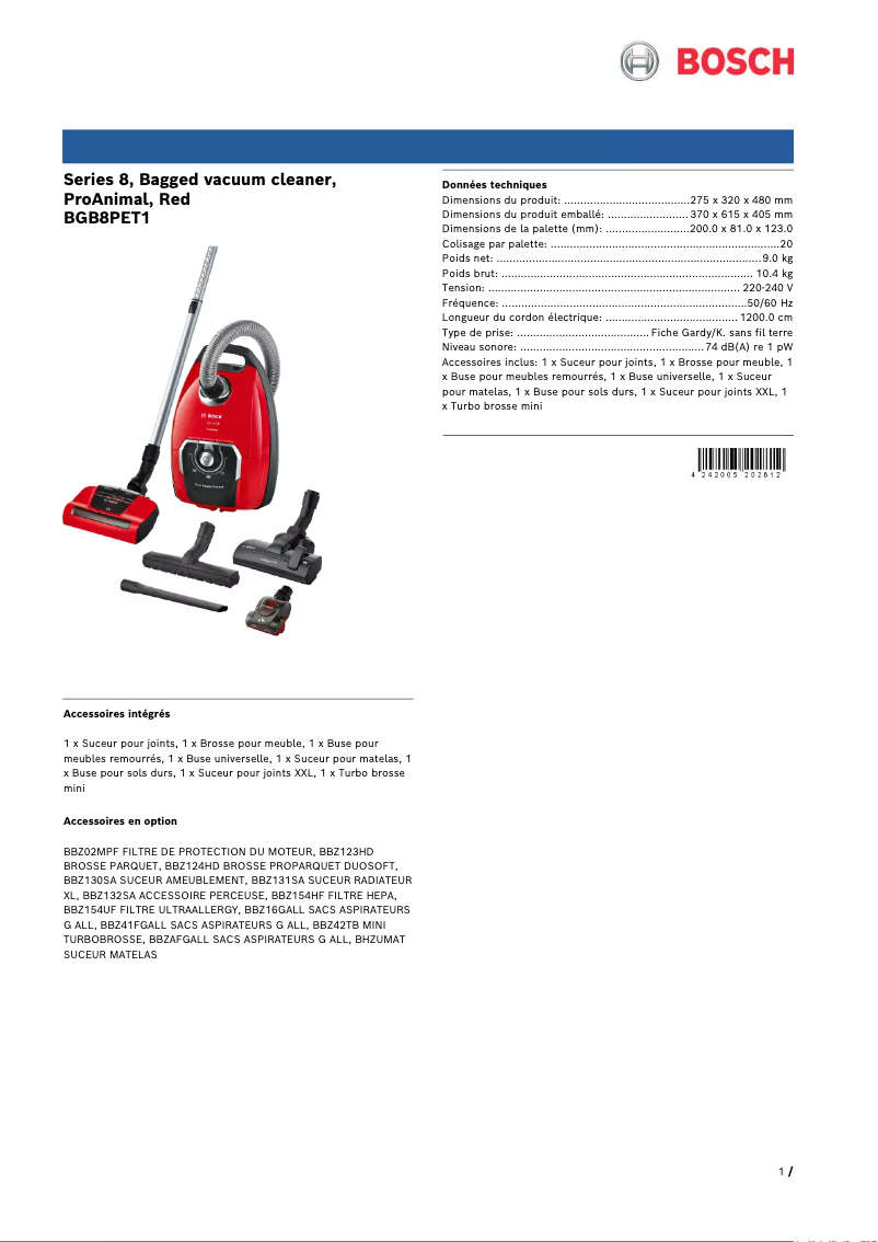 Image de la première page du manuel de l'appareil In'genius ProAnimal BGB8PET1